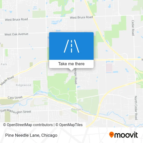 Pine Needle Lane map
