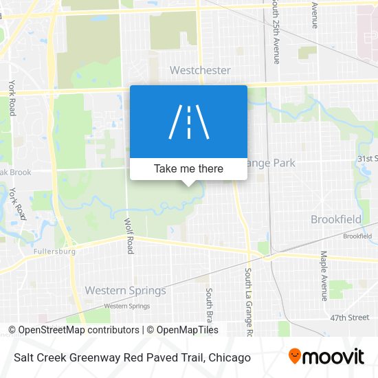 Salt Creek Greenway Red Paved Trail map