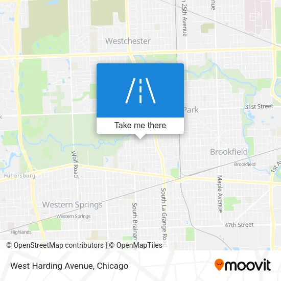 West Harding Avenue map