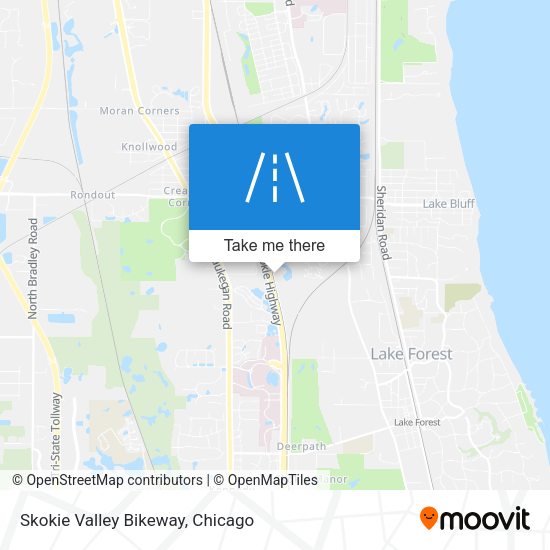 Mapa de Skokie Valley Bikeway