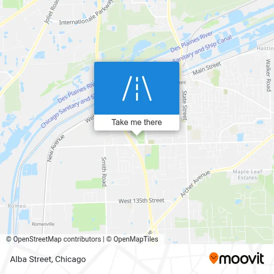 Alba Street map