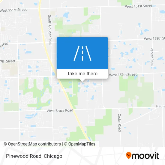 Pinewood Road map