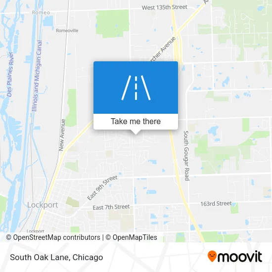 South Oak Lane map