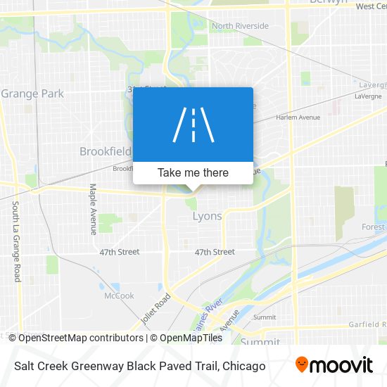 Salt Creek Greenway Black Paved Trail map