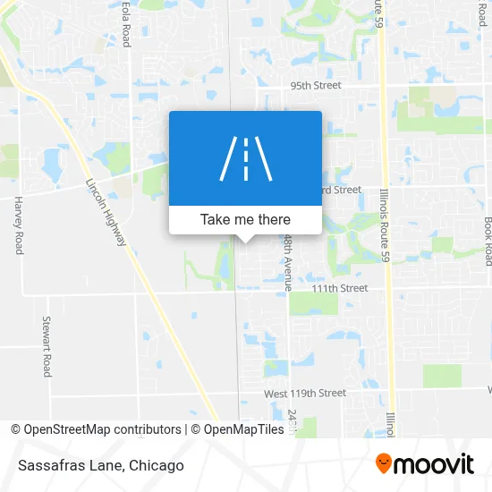 Sassafras Lane map