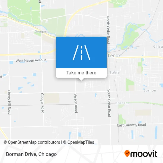 Borman Drive map
