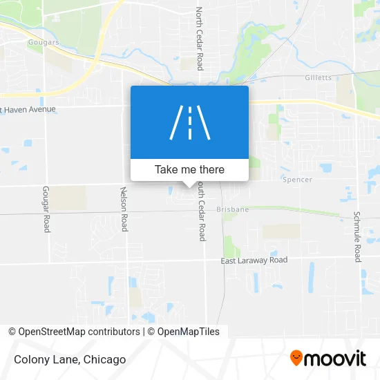 Colony Lane map