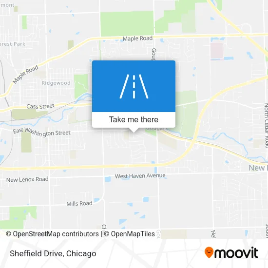 Sheffield Drive map