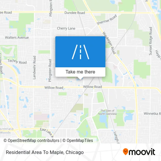 Residential Area To Maple map