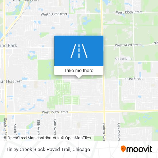 Tinley Creek Black Paved Trail map