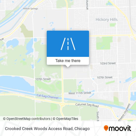 Mapa de Crooked Creek Woods Access Road