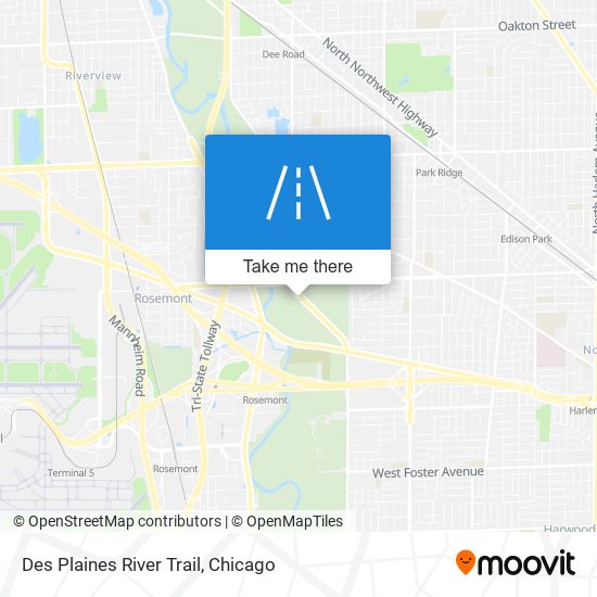 Des Plaines River Trail map