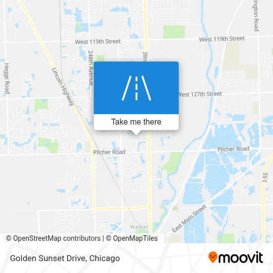 Golden Sunset Drive map