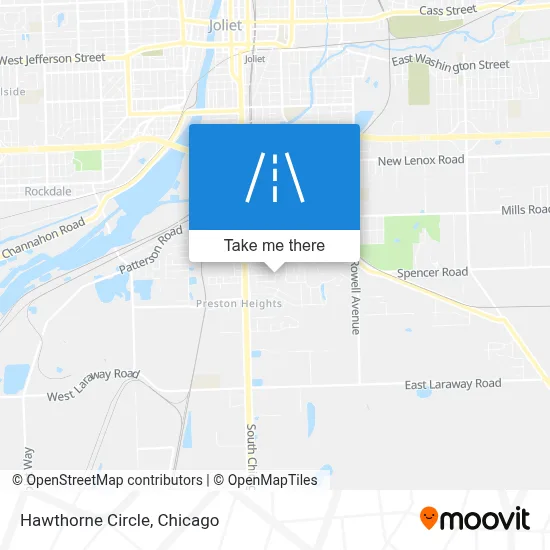 Hawthorne Circle map