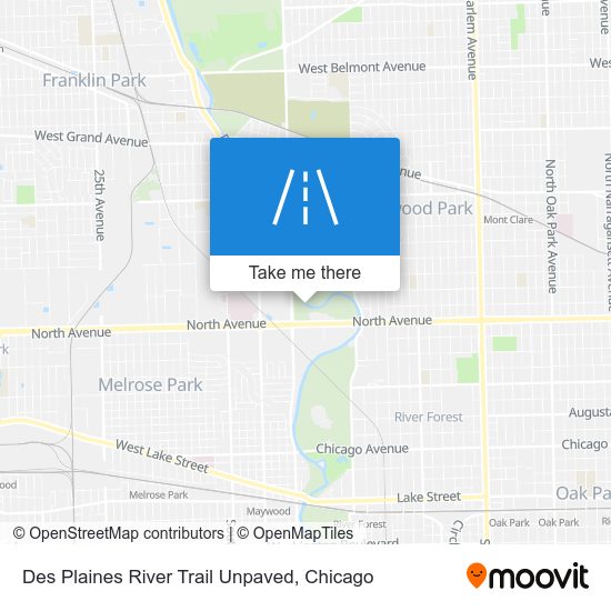 Mapa de Des Plaines River Trail Unpaved