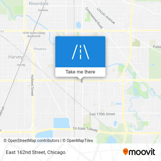 East 162nd Street map