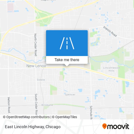 East Lincoln Highway map