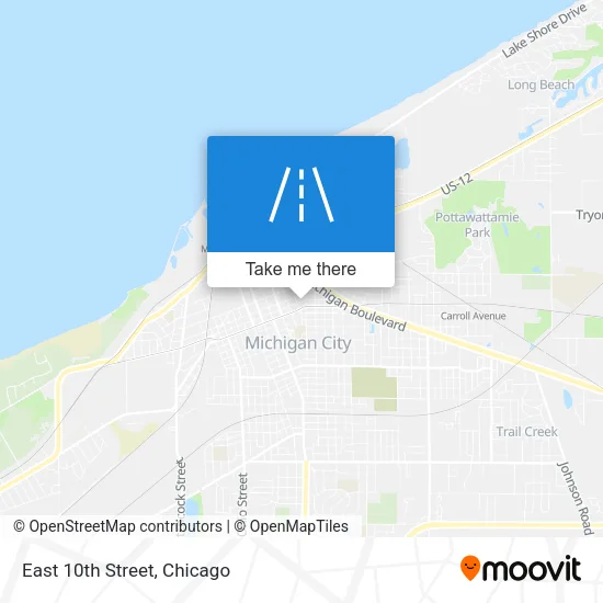 East 10th Street map