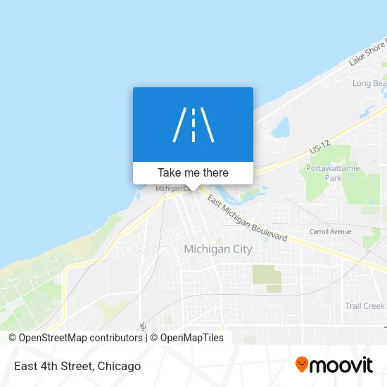 East 4th Street map