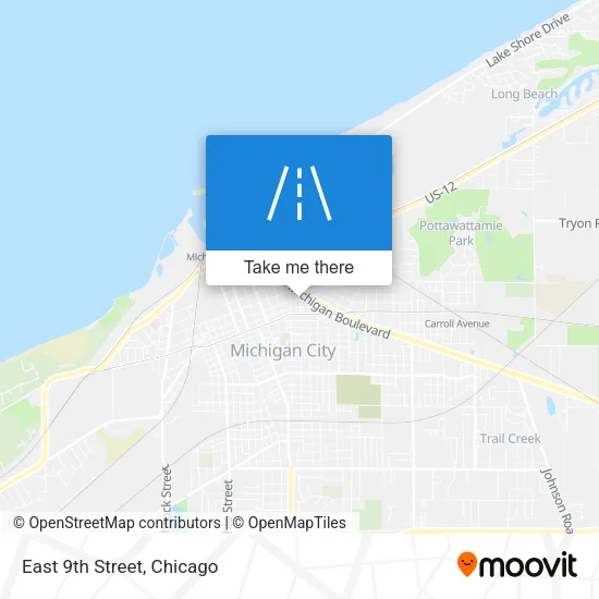 East 9th Street map