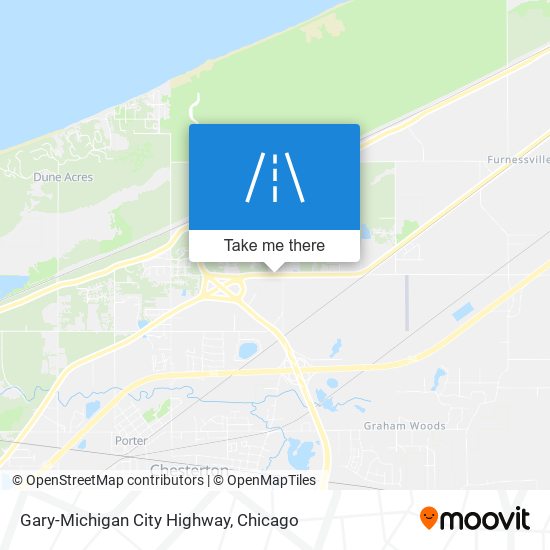 Mapa de Gary-Michigan City Highway