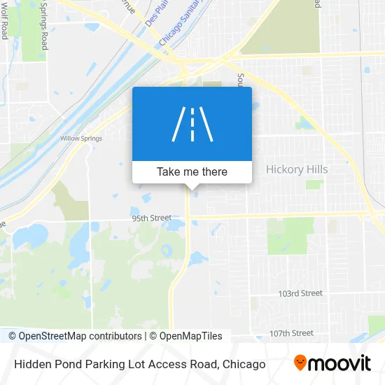 Hidden Pond Parking Lot Access Road map