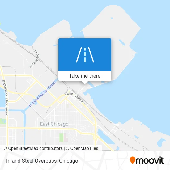 Inland Steel Overpass map