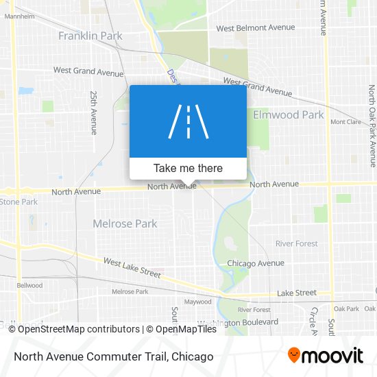 North Avenue Commuter Trail map