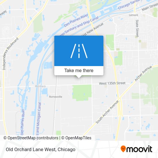 Old Orchard Lane West map