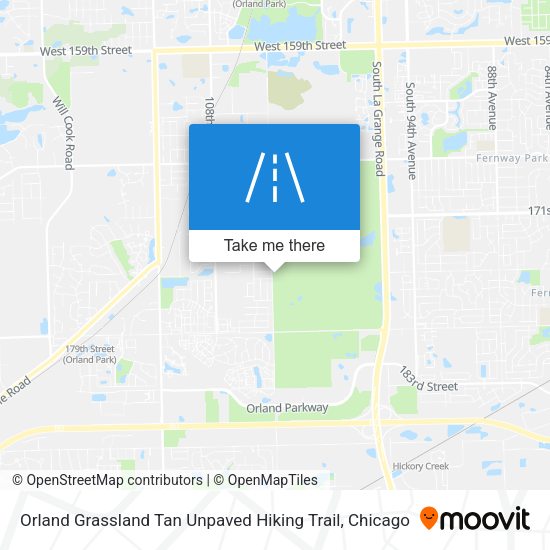 Mapa de Orland Grassland Tan Unpaved Hiking Trail