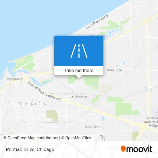 Pontiac Drive map
