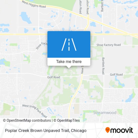 Poplar Creek Brown Unpaved Trail map