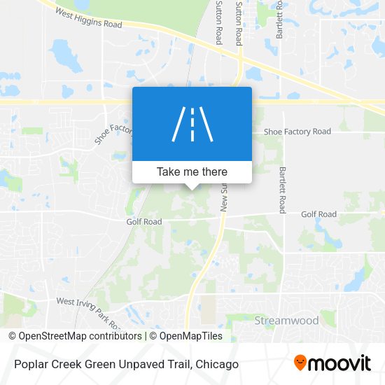 Mapa de Poplar Creek Green Unpaved Trail