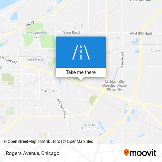 Mapa de Rogers Avenue