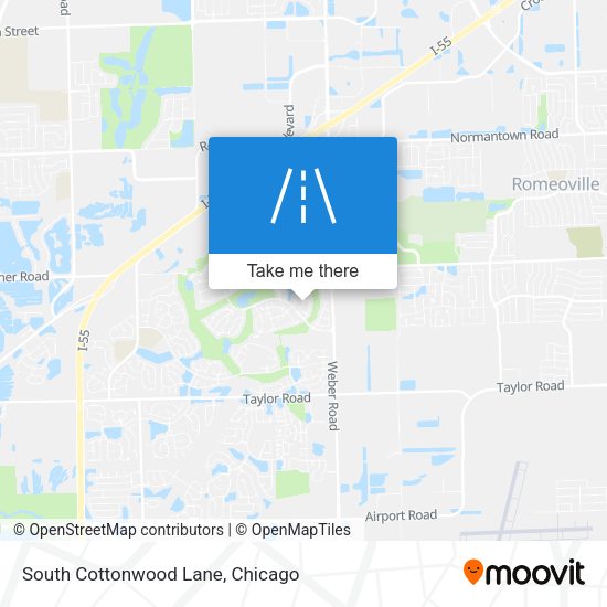 South Cottonwood Lane map
