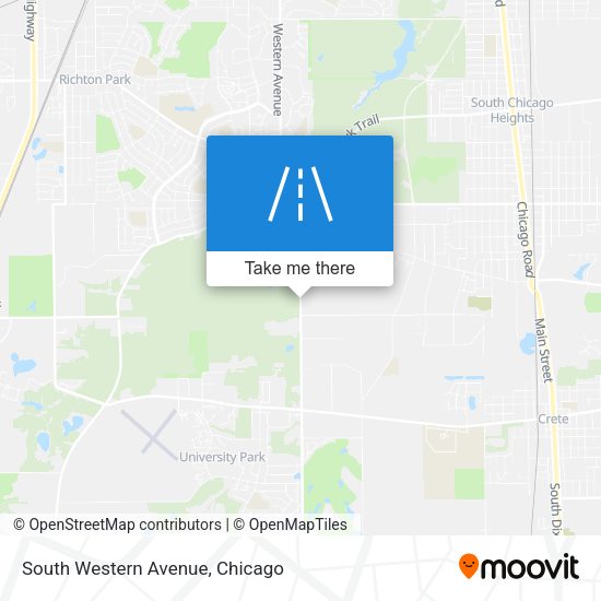 South Western Avenue map