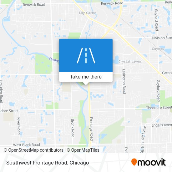Southwest Frontage Road map