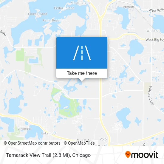 Tamarack View Trail (2.8 Mi) map