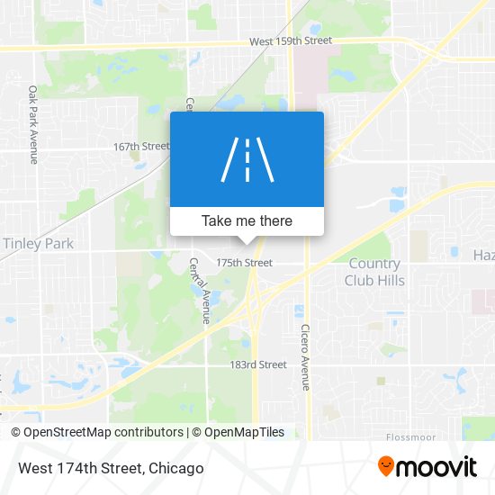 West 174th Street map