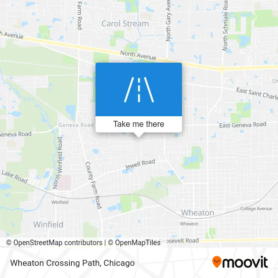Wheaton Crossing Path map