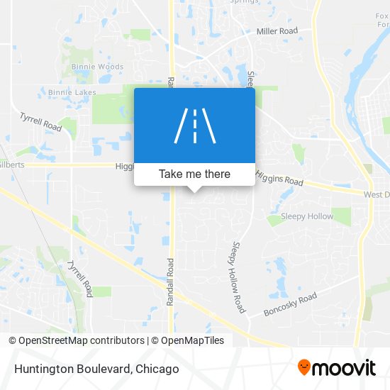 Huntington Boulevard map