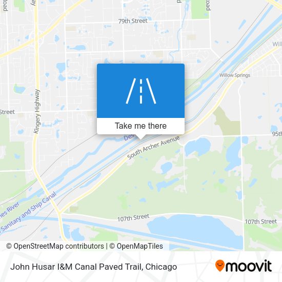 Mapa de John Husar I&M Canal Paved Trail