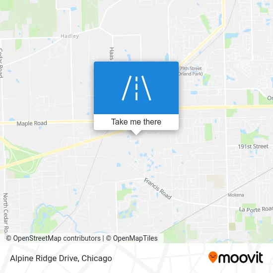 Alpine Ridge Drive map