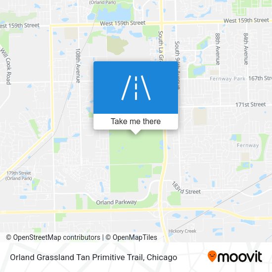 Mapa de Orland Grassland Tan Primitive Trail