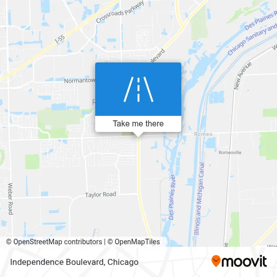 Independence Boulevard map