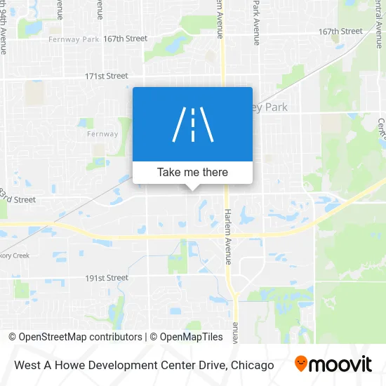 West A Howe Development Center Drive map