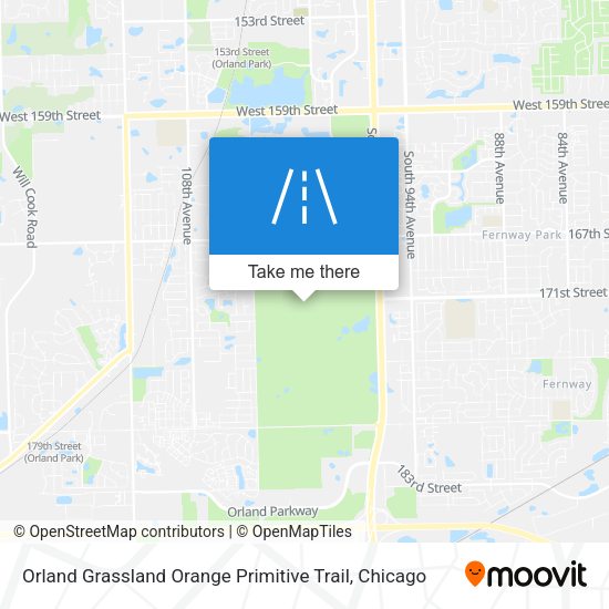 Mapa de Orland Grassland Orange Primitive Trail