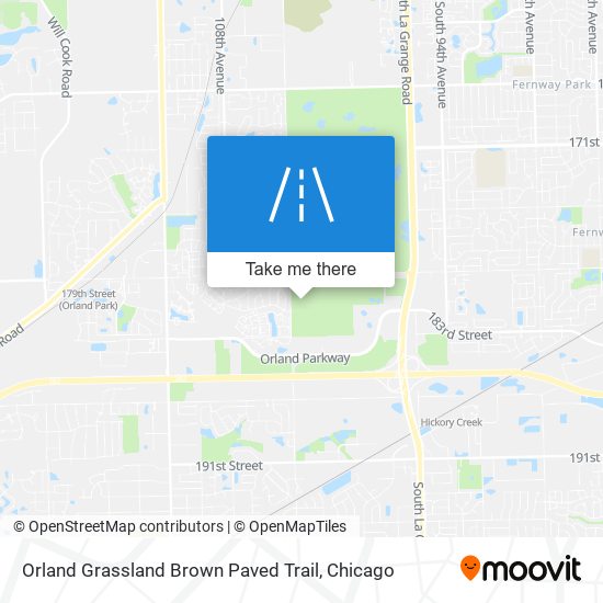 Orland Grassland Brown Paved Trail map