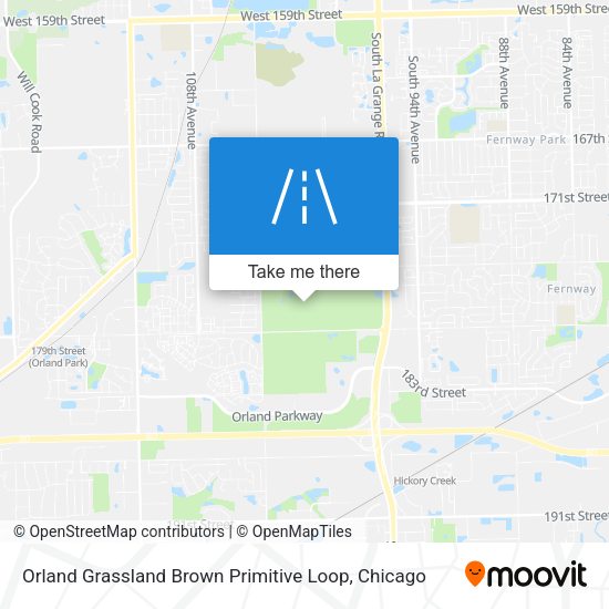 Orland Grassland Brown Primitive Loop map