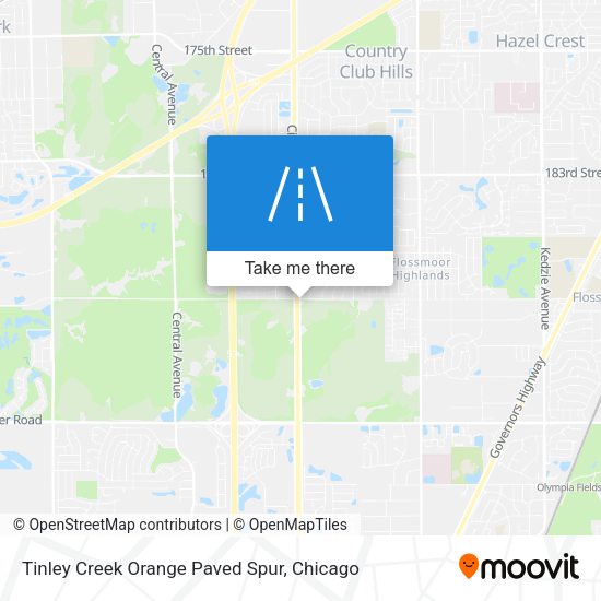Tinley Creek Orange Paved Spur map